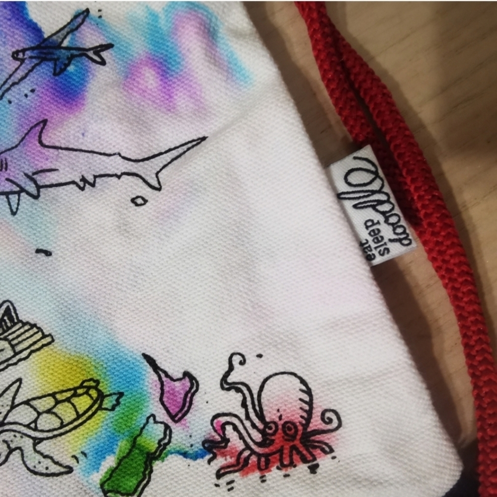 Cotton Canvas Drawstring Backpack - Picture 4 of 8